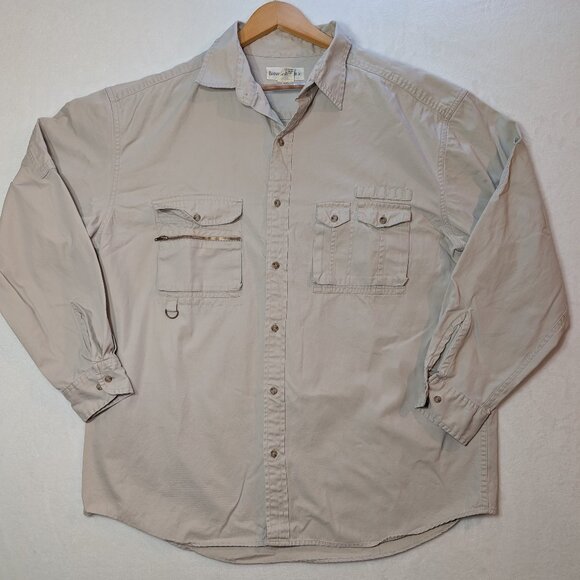 Banana Republic Button-Down Beige Pocket Men's Shirt - Picture 13 of 14